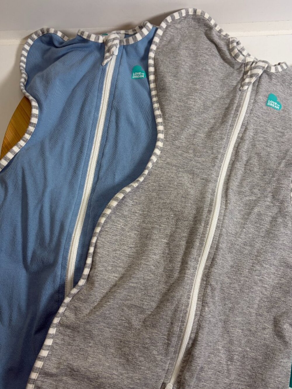 Love to Dream Newborn Swaddle Up Original Blue Gray 1.0 TOG Cotton Sleep Sack
